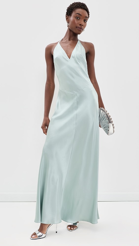 Lara Silk Dress - Aquamarine
