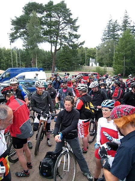 Riders assemble for one of the weekend's many events.