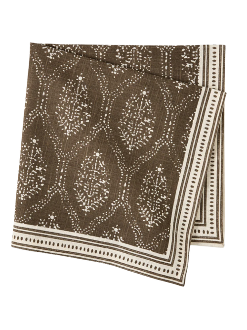 Jaali Chocolate Brown Printed Napkin