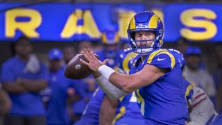 Los Angeles Rams quarterback Matthew Stafford winds up for a pass