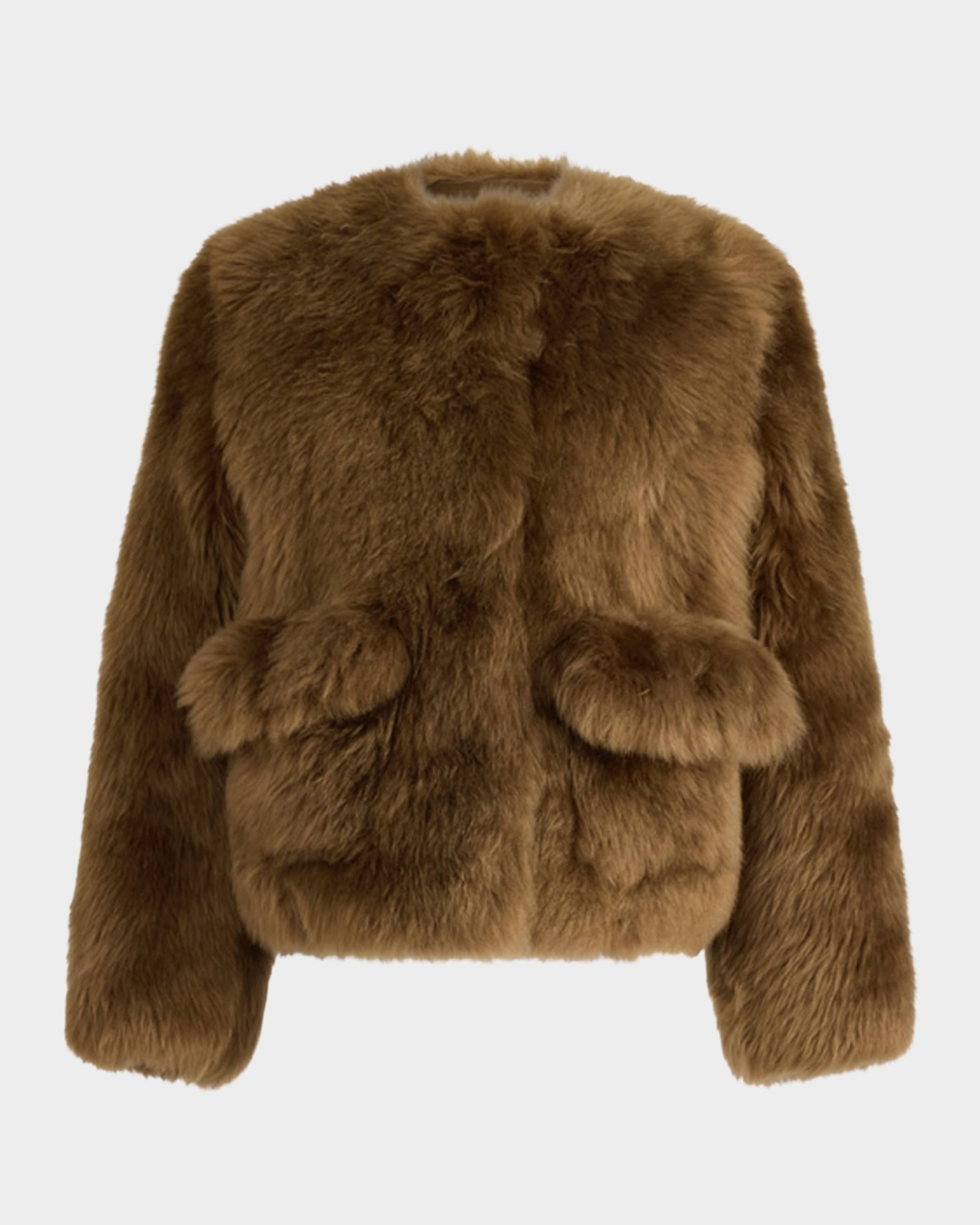 Altuzarra, Maury Lamb Shearling Collarless Coat