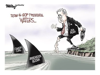 Political cartoon Jeb Bush election bid 2016