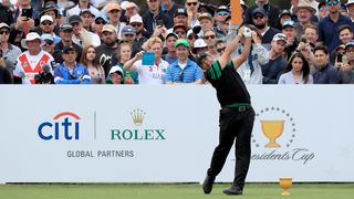 Hideki Matsuyama takes a shot at the 2019 Presidents Cup