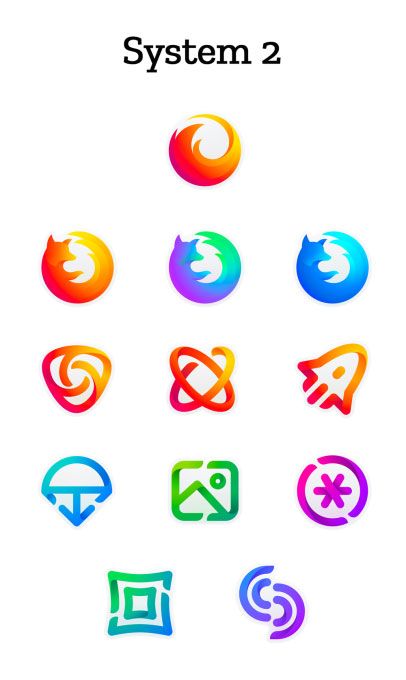 ...while the second system goes for line-based icons