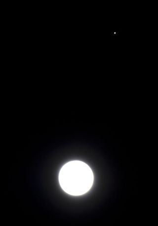 Jupiter and the Moon Seen Over Washington, DC