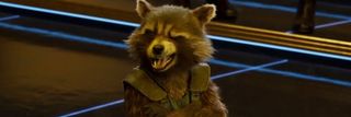 Rocket winking in Guardians of the Galaxy Vol. 2