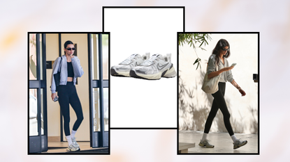 Kendall Jenner and Kaia Gerber style the same Nike sneakers. 