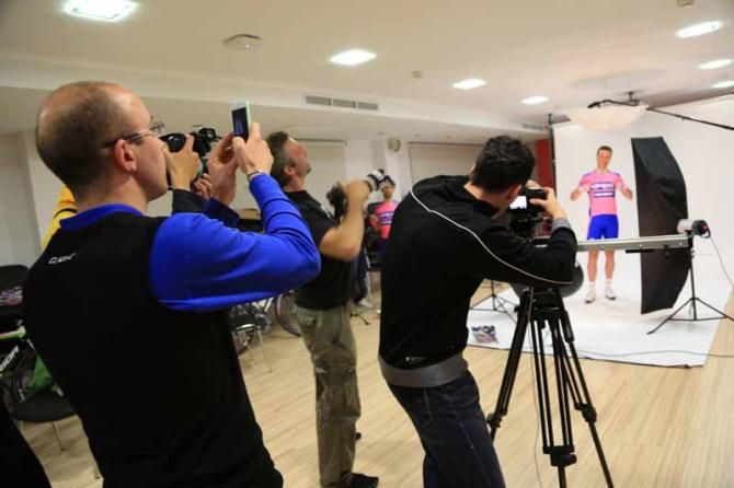 The Lampre Merida photoshoot begins