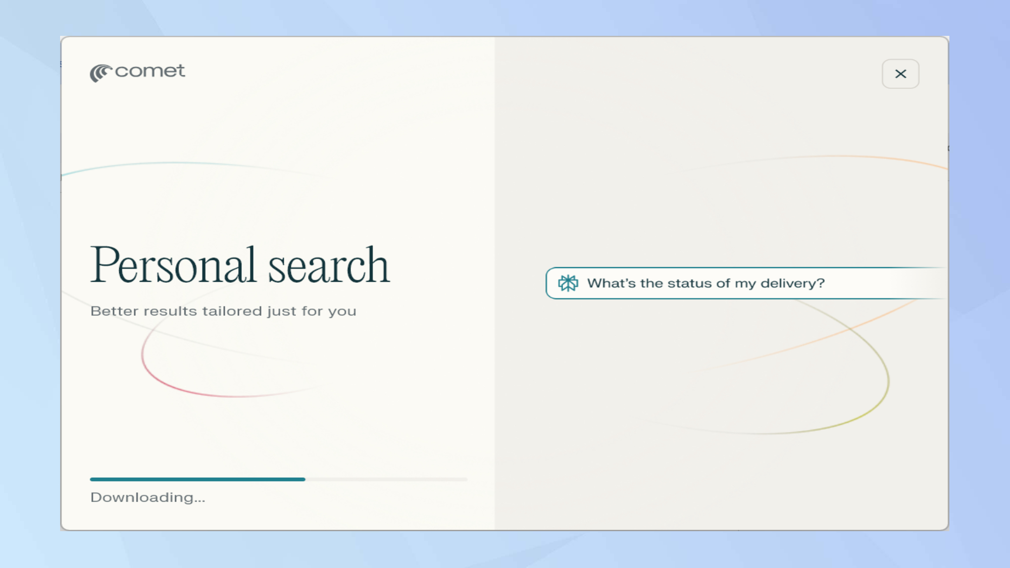 Comet installer running