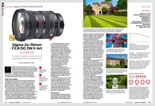 Photo of the Sigma 24-70mm F2.8 DG DN II Art review, in the August 2024 issue of Digital Camera magazine