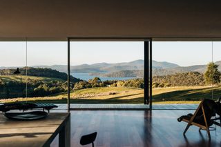 tasmania house by room 11 looking out to the country side