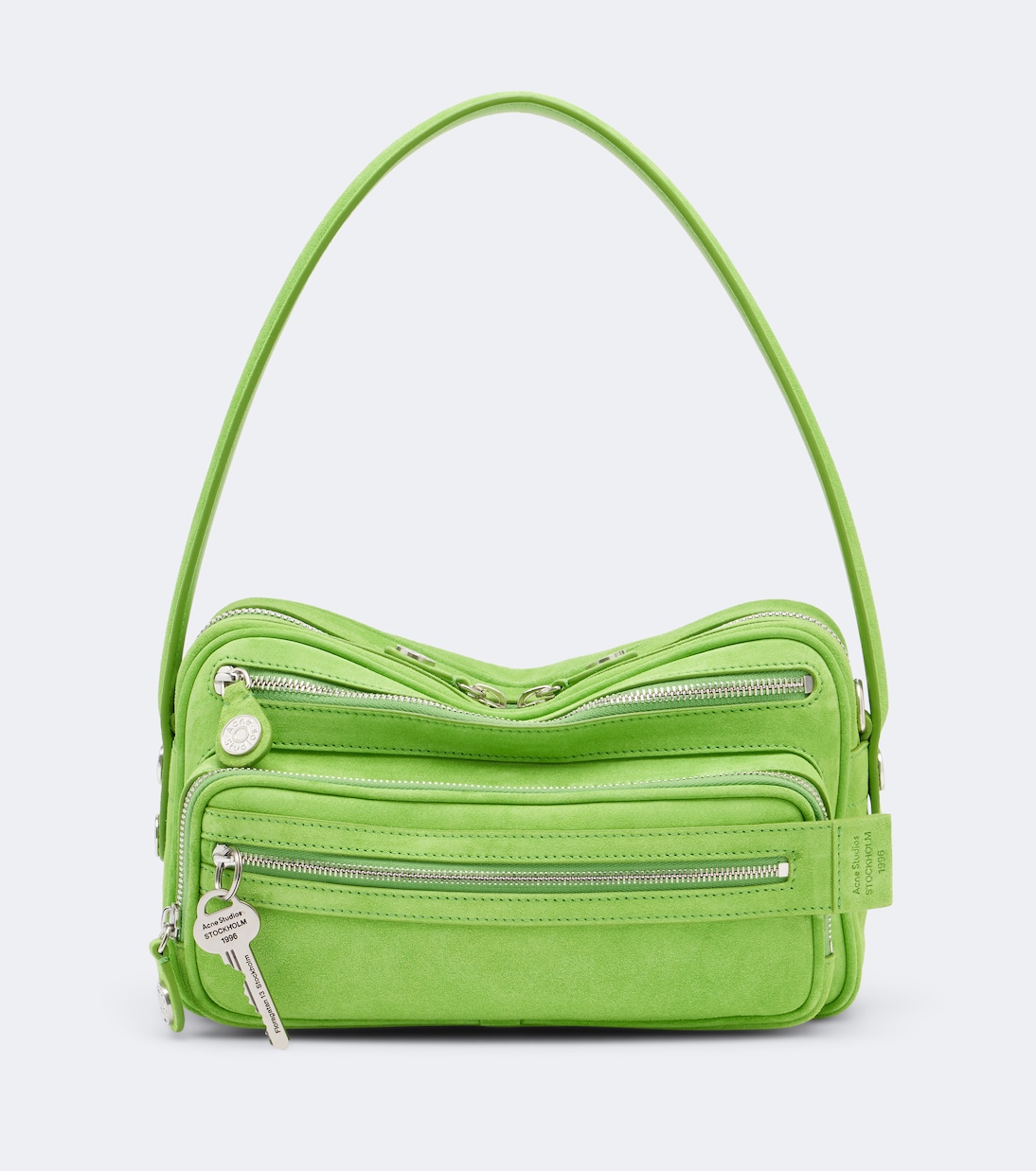 Camero Mini Suede Shoulder Bag in Green - Acne Studios