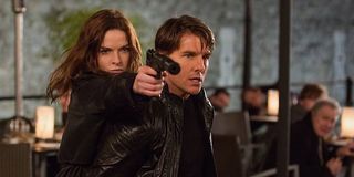 Tom Cruise and Rebecca Ferguson in Mission: Impossible Rogue Nation
