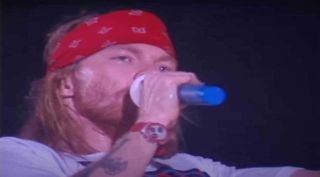 Close-up of Axl Rose onstage