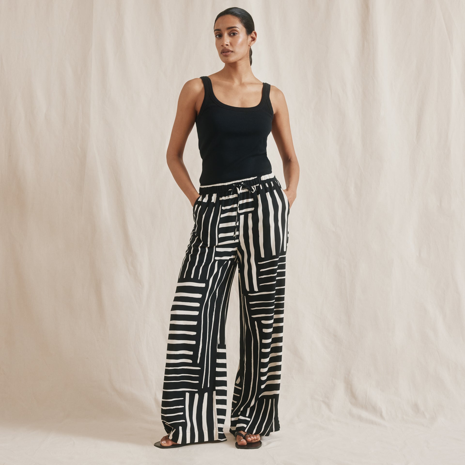 Patchwork Stripe Trouser - 8
