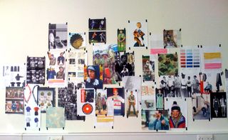 Inspiration wall with photographs