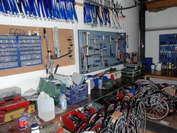 Tools for every task. The service course workshop was pretty quiet with most of the mechanical staff at races
