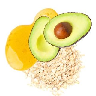 avocado, honey, and oat mask