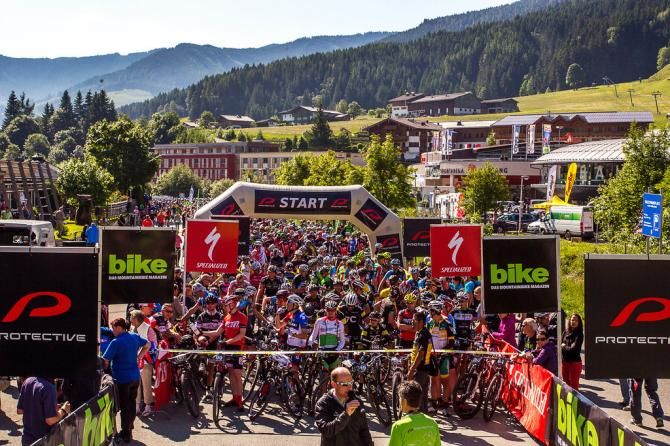 The start of stage 1 of the Bike Four Peaks