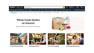 Amazon Fresh review: Image shows Whole Foods Market products on the Amazon Fresh website.
