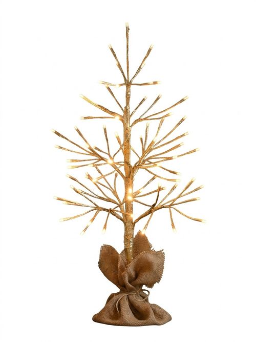2ft Champagne Twig Tree with Warm White LED