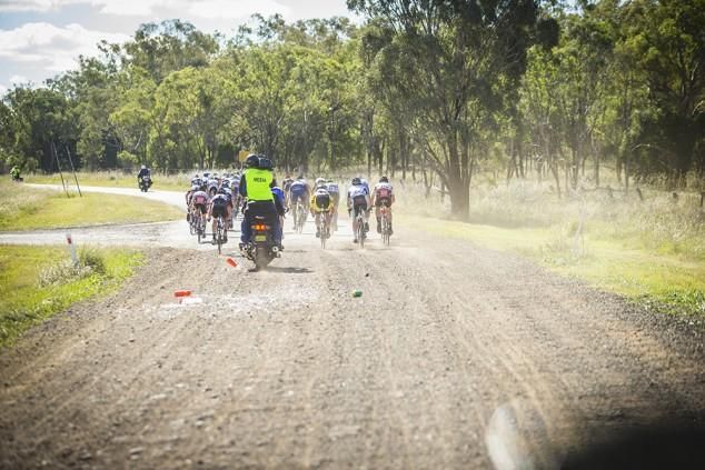 The stage included a section of strade bianchi