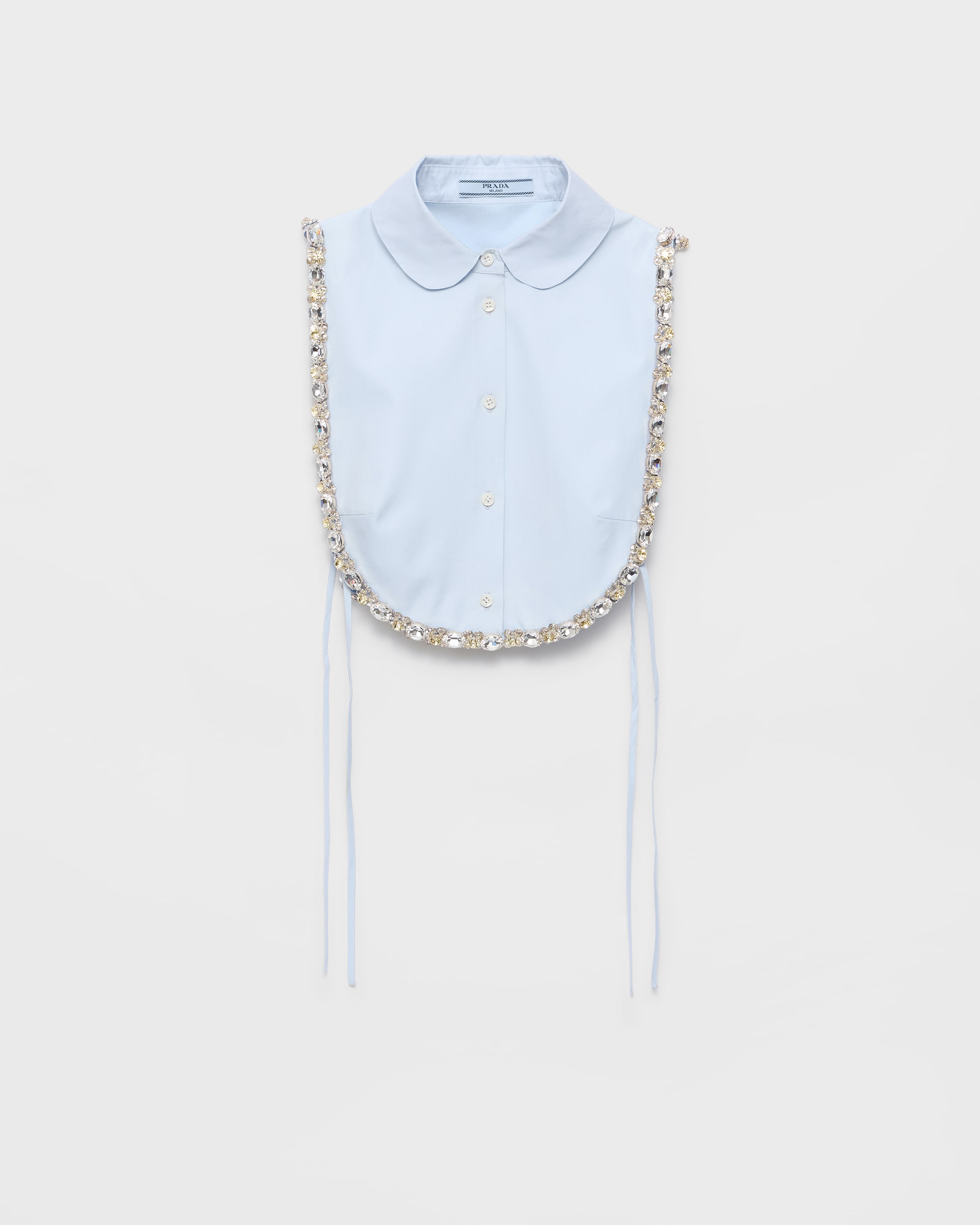 Embroidered Poplin Tie Vest