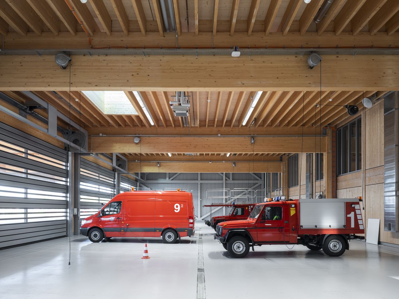 The vehicle garaging in Halle 2