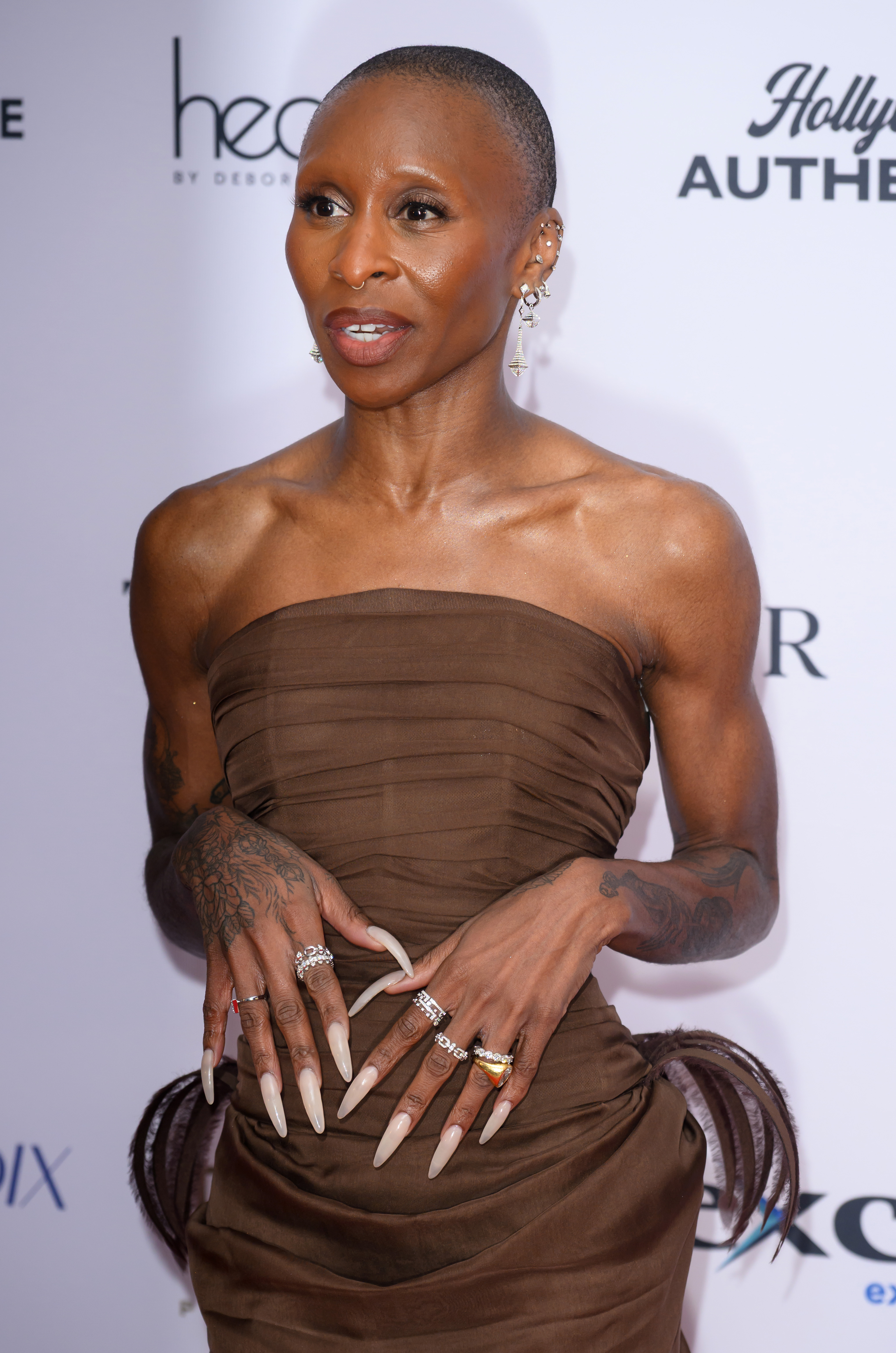 Cynthia Erivo skipped the 2026 Grammys for a chocolate brown Balenciaga gown in London