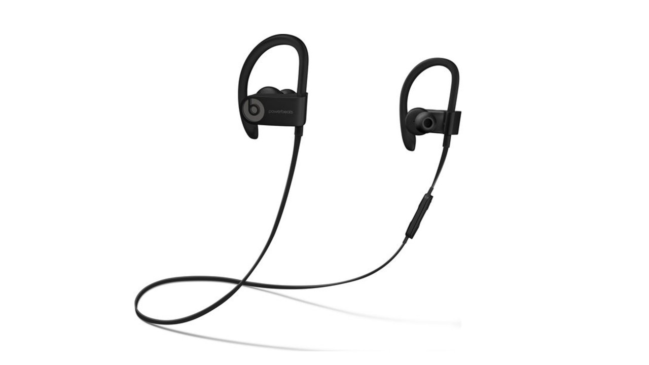 A pair of the Beats PowerBeats 3 in black