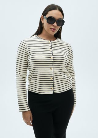 Stripped Knit Cardigan