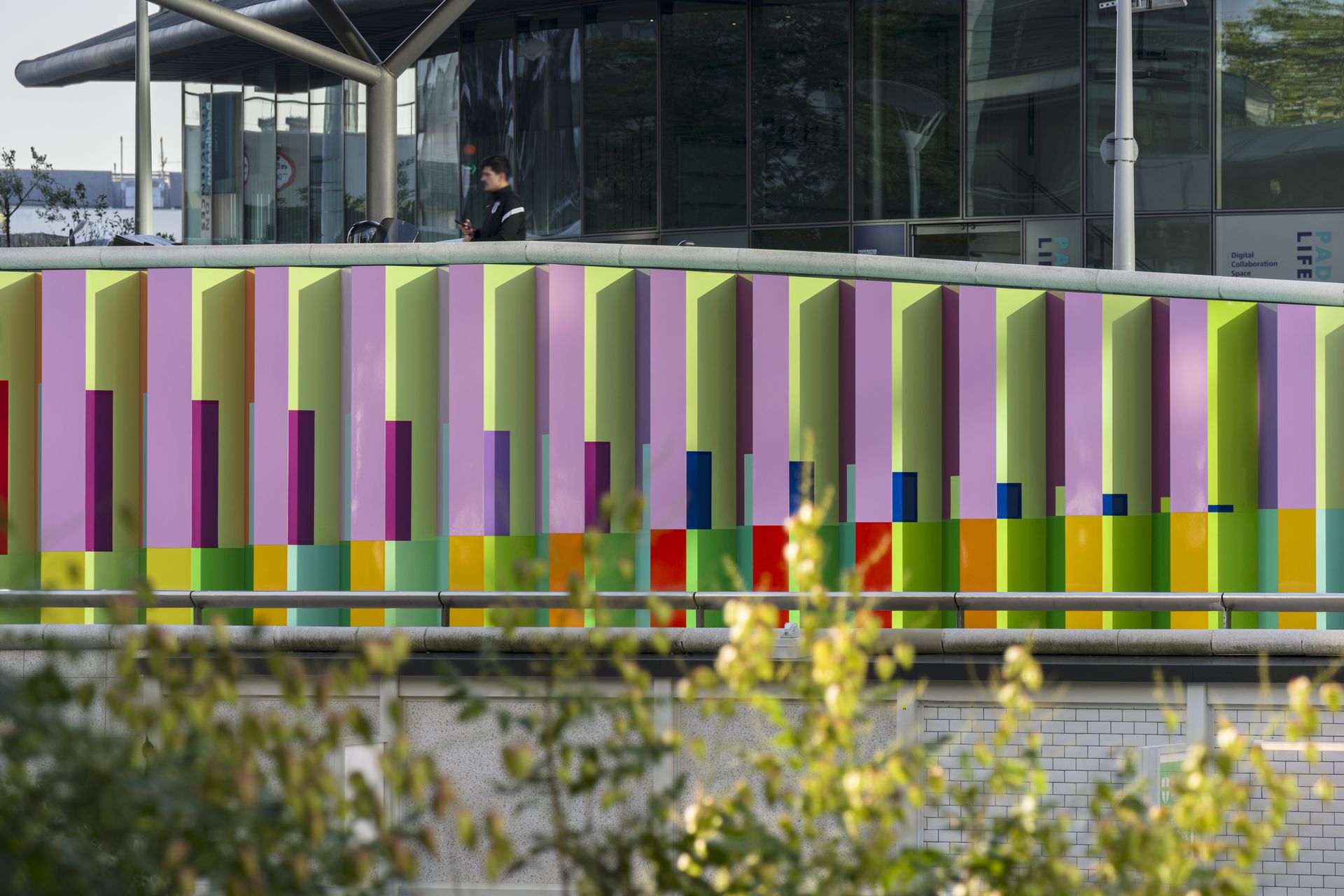 Abundance installation by Adam Nathaniel Furman, with people walking past