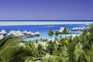 places celebs vacation Bora Bora, French Polynesia