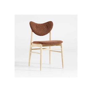 wood chair with brown seating