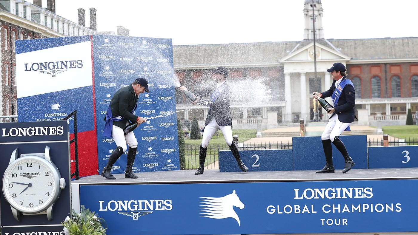 The Podium - Champagne shower