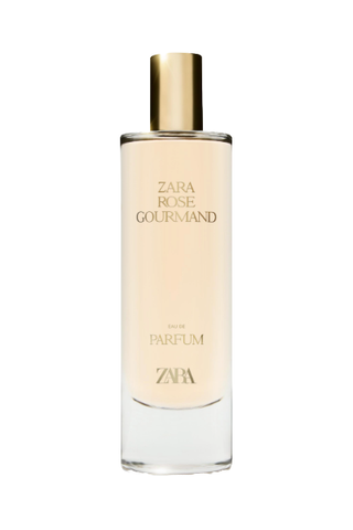 Zara Rose Gourmand Eau de Parfum bottle on white background 