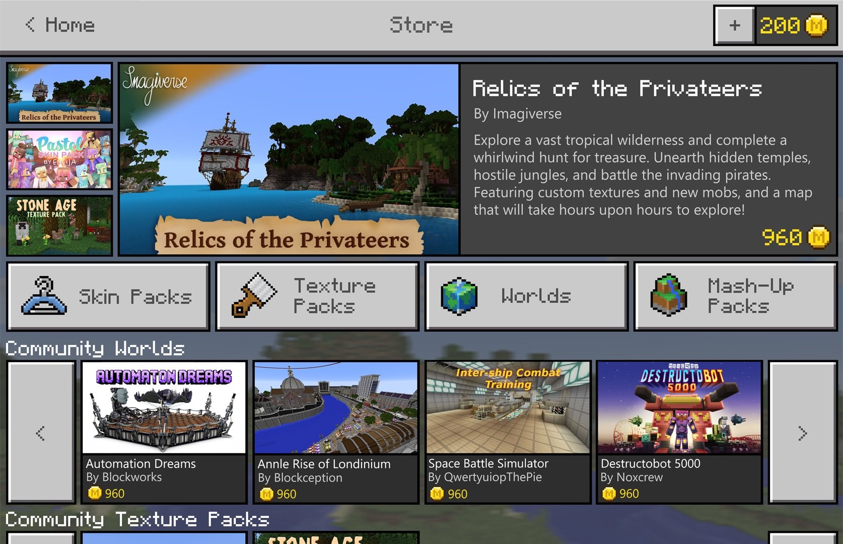 Minecraft Marketplace  Marketplace do Minecraft