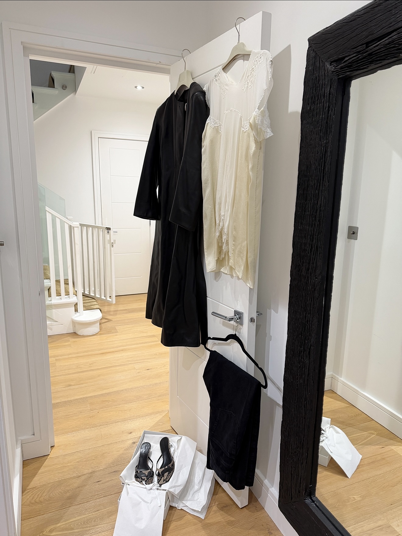 Monikh Dale shares a photo of clothing organisation in her home