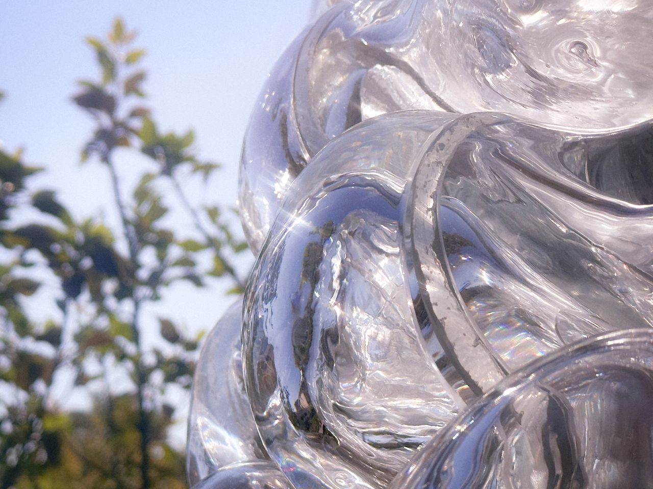 Glass and steel sculpture at Ruinart in Reims, France