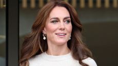 Catherine, Princess of Wales leaves after a visit to Nottingham Trent University to learn about their mental health support system on October 11, 2023