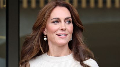Catherine, Princess of Wales leaves after a visit to Nottingham Trent University to learn about their mental health support system on October 11, 2023