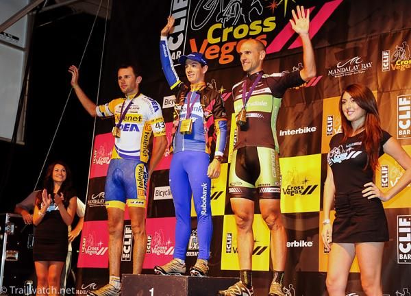 Men&rsquo;s podium (L to R): Rob Peeters (Telnet-Fidea) 3rd; Lars van der Haar (Rabobank-Giant) 1st; Christian Heule (Cannondale p/b Cyclocrossworld) 2nd.