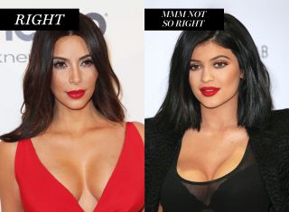 Kim Kardashian & Kylie Jenner décolletage Contouring