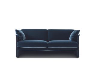 Navy velvet sofa