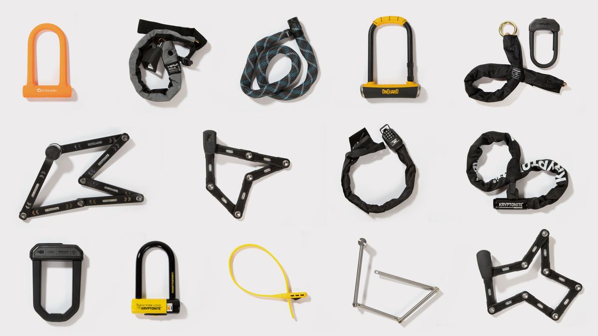 Best bike locks on a white background