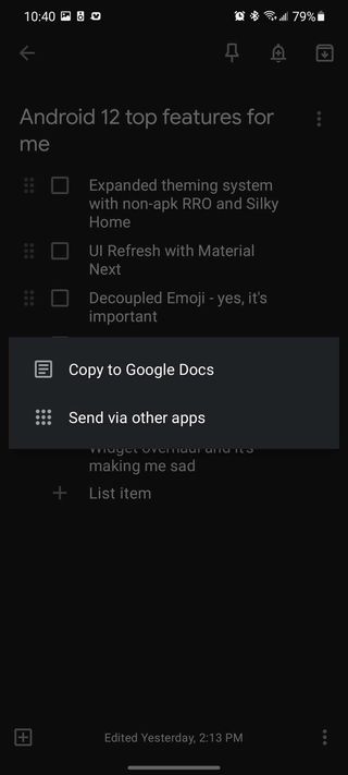 Exporting Google Keep Notes To Docs