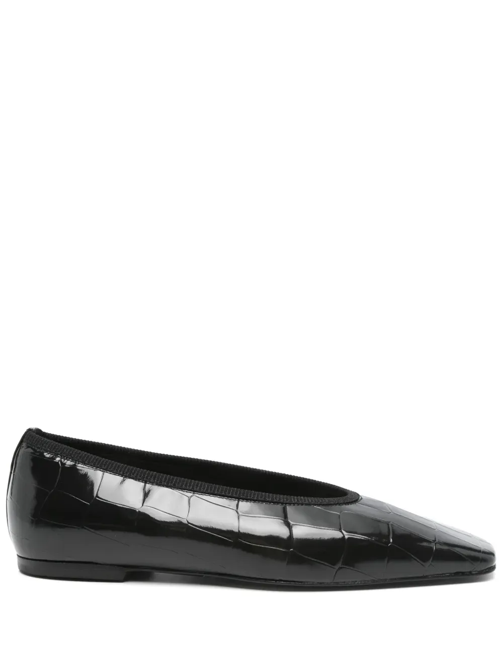 Toteme Minimalist Croco-Embossed Ballerinas | 36