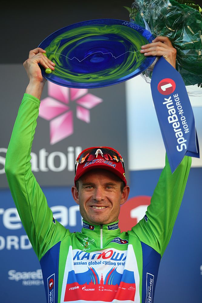 Alexander Kristoff (Katusha) wins the points jersey at the Arctic Race of Norway