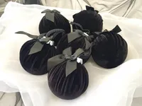 Etsy Set of 6 Black Velvet Christmas Baubles Etsy Set of 6 Black Velvet Christmas Baubles
