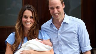 Prince George had a 'baptism of fire' - Prince William, Duke of Cambridge and Catherine, Duchess of Cambridge, depart The Lindo Wing with their newborn son at St Mary's Hospital on July 23, 2013 in London, England.